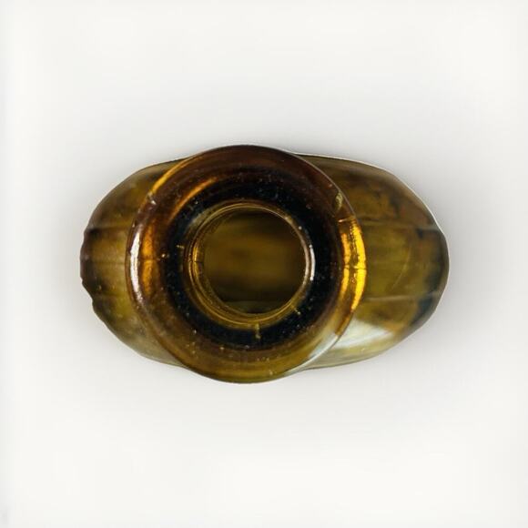 Vintage Franklin TWD Yellow Glass Bottle Lady Liberty American Eagle Collector - Picture 3 of 12